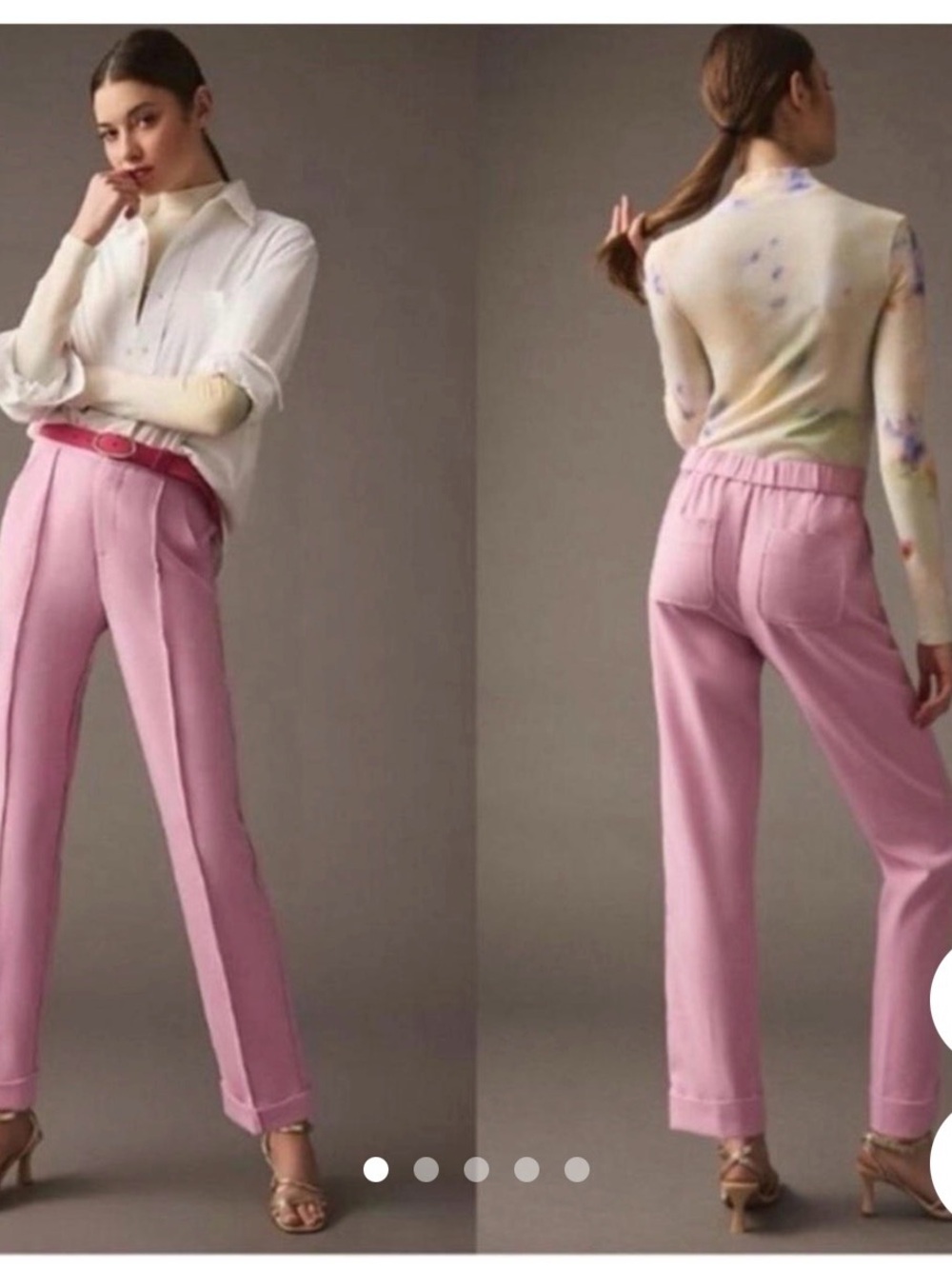 Anthropologie Maeve Pink Seam Trousers NWT
